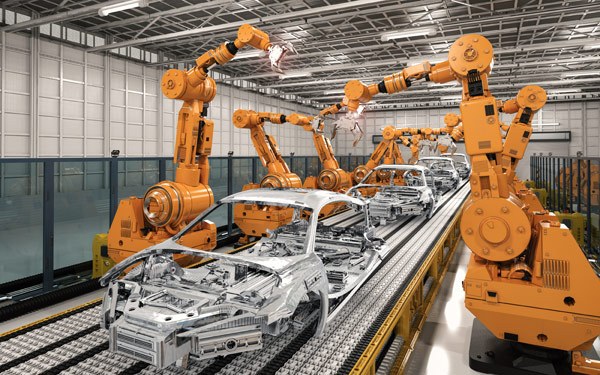 Roboter in der Auto-Industrie